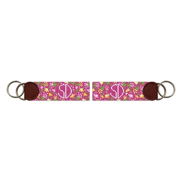 Petite Bouquet Needlepoint Key Fob