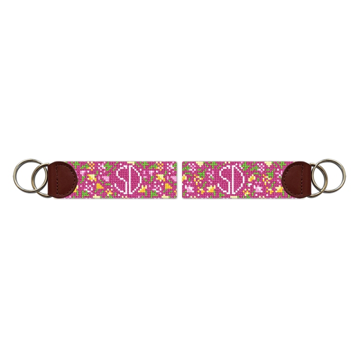Petite Bouquet Needlepoint Key Fob