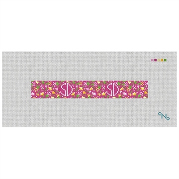 Petite Bouquet Needlepoint Key Fob Kit Stitched Preview