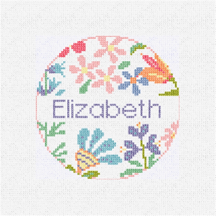 Petite Floral Name Needlepoint Ornament Kit