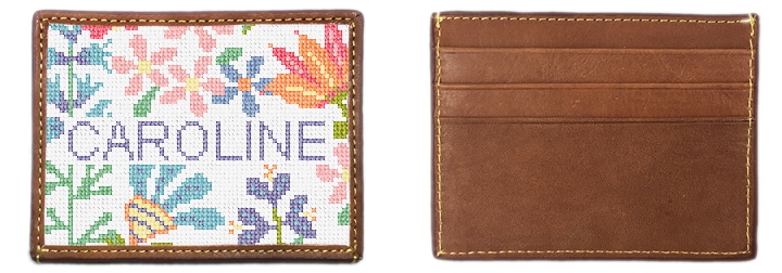 Petite Floral Needlepoint Card Wallet