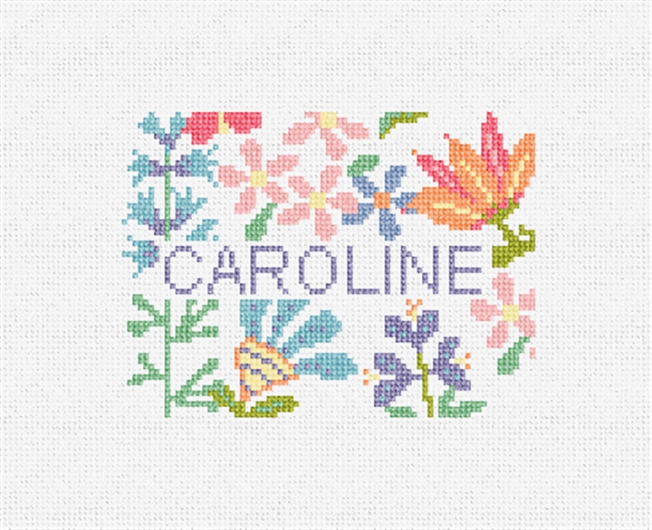 Petite Floral Needlepoint Card Wallet Kit