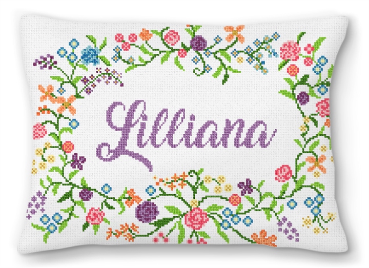 Petite Posies Needlepoint Pillow 