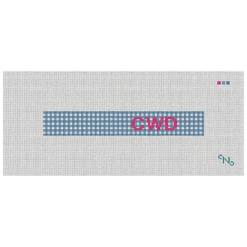 Petite Preppy Gingham Needlepoint Key Fob Kit