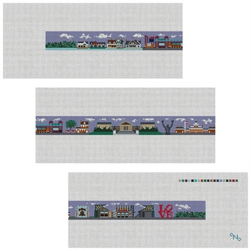 Philadelphia Landscape Needlepoint Belt Kit