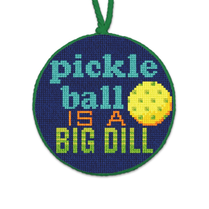 Pickleball Is A Big Dill Needlepoint Ornament 