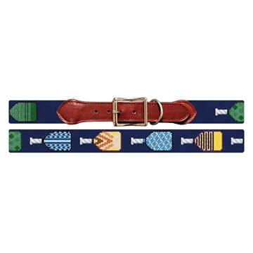 Pickleball Paddles Needlepoint Dog Collar