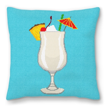 Pina Colada Needlepoint Pillow