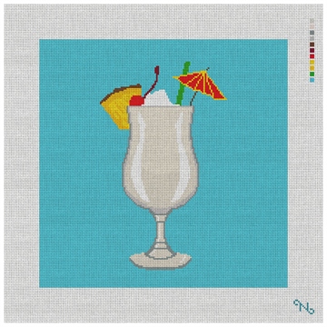Pina Colada Needlepoint Pillow Kit
