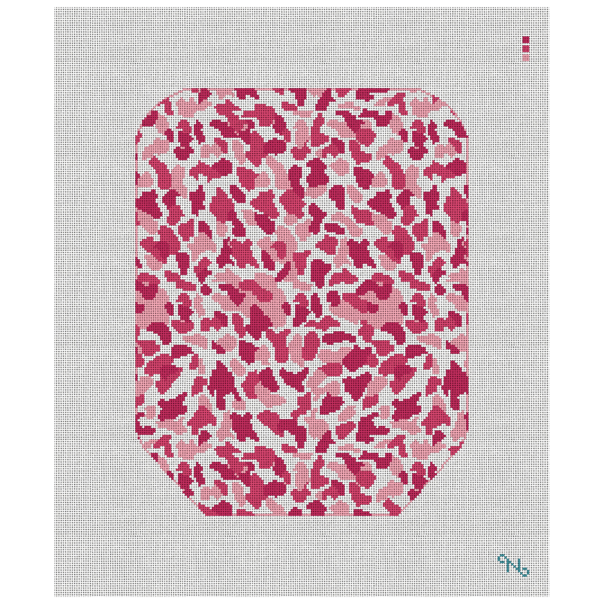 Pink Camo Pickleball Paddle Cover Needlepoint Kit