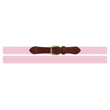 Pink Geometry Needlepoint Belt