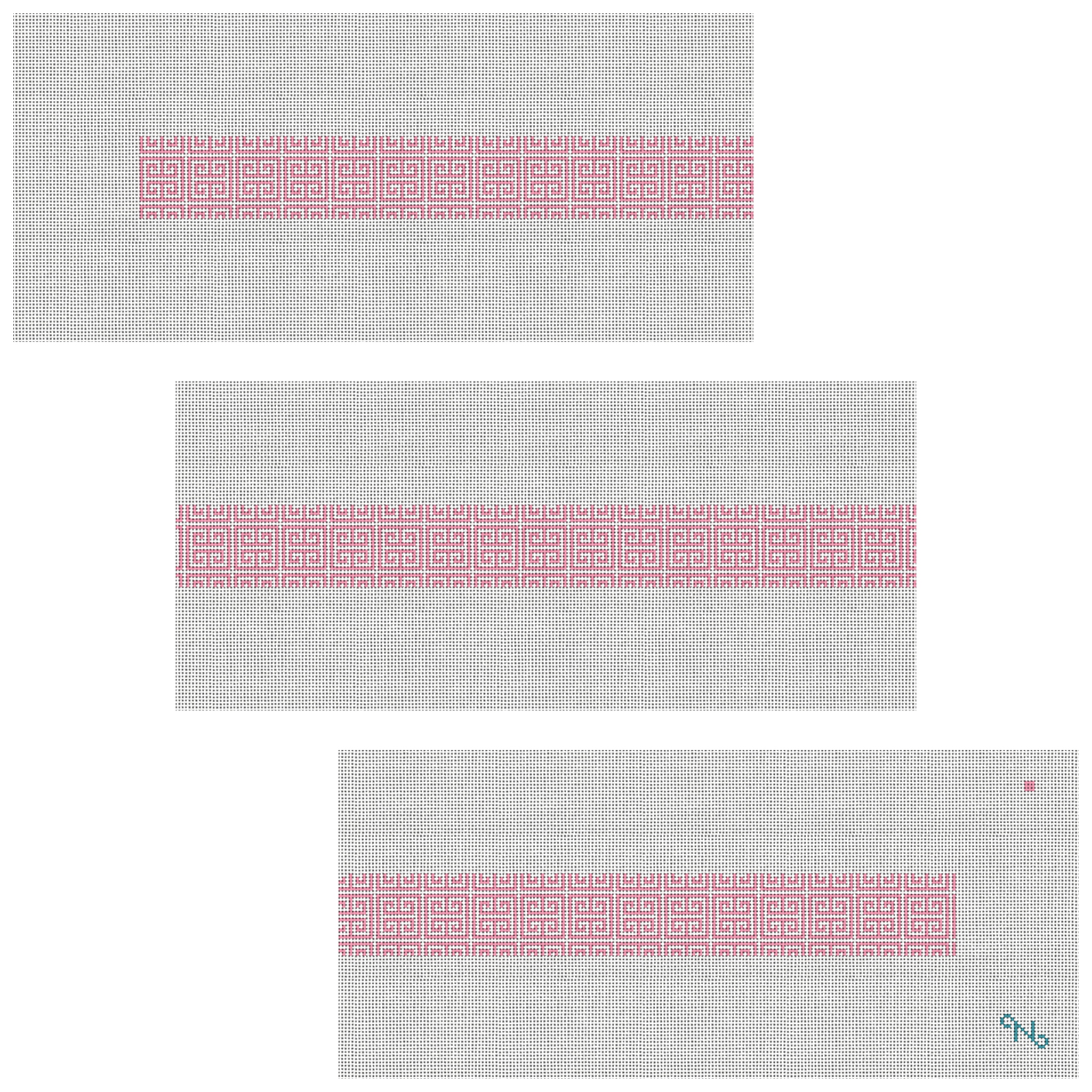 Pink Geometry Needlepoint Belt Kit