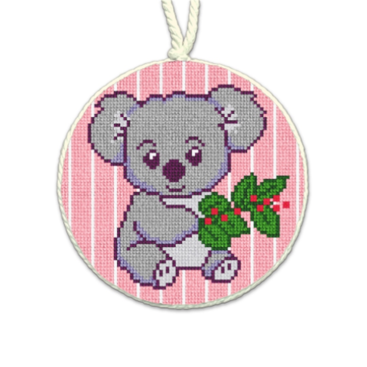 Pink Koala Needlepoint Ornament