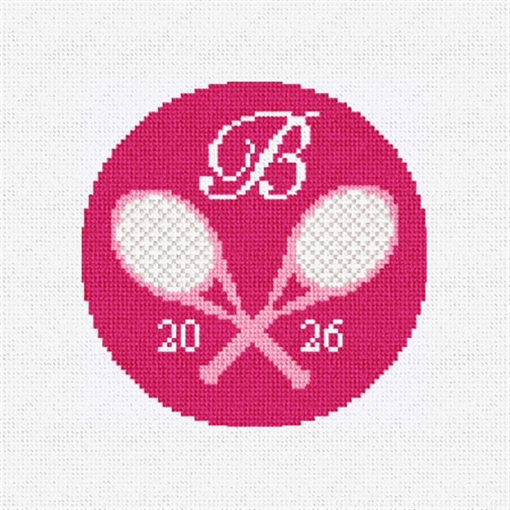 Pink Tennis Anyone Needlepoint Ornament Kit