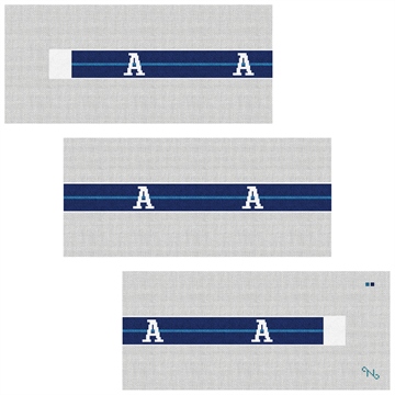 Pinstripe Groomsmen Needlepoint Belt Kit Stitched Preview