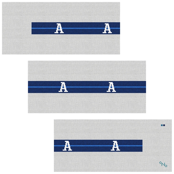 Pinstripe Groomsmen Needlepoint Belt Kit Stitched Preview