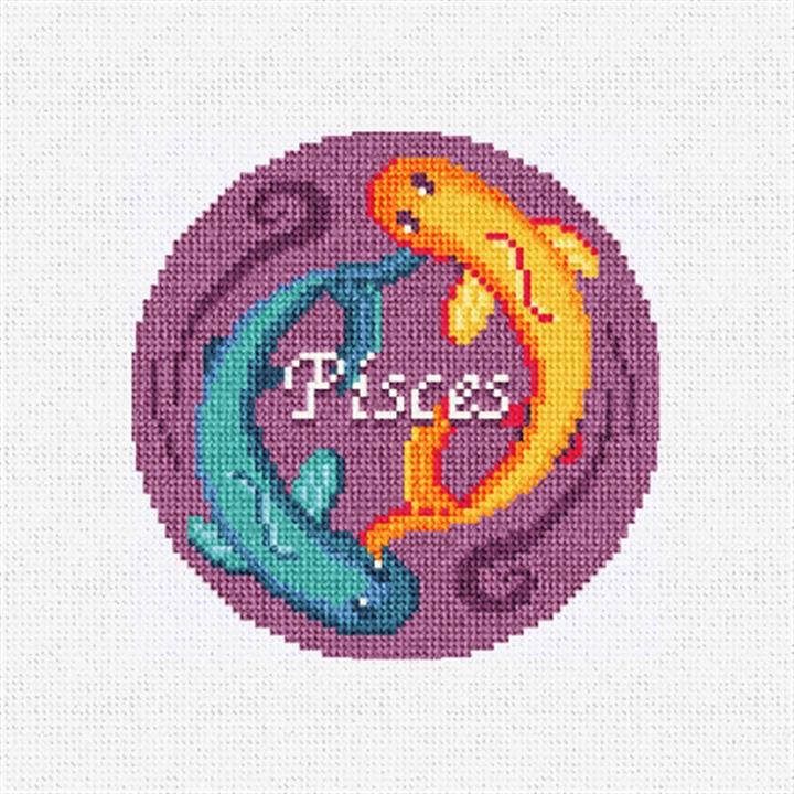 Pisces The Two Fish Needlepoint Ornament Kit