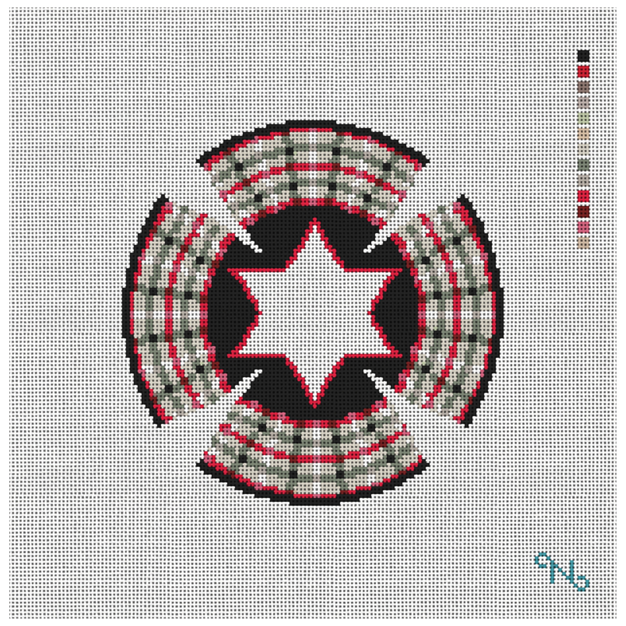 Plaid Personalized Yarmulke Needlepoint Kit