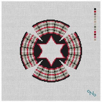 Plaid Personalized Yarmulke Needlepoint Kit