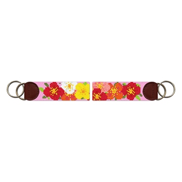 Plentiful Poppies Needlepoint Key Fob