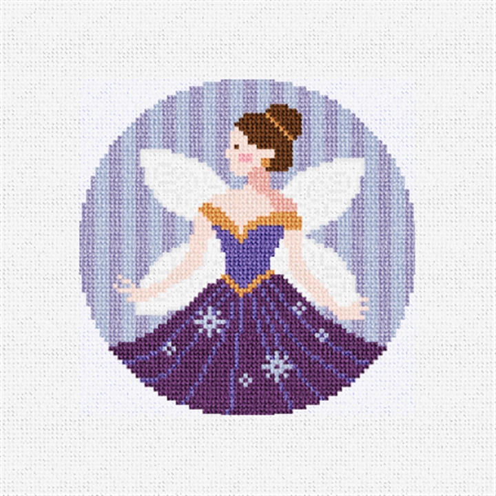 Plum Fairy Needlepoint Ornament Kit