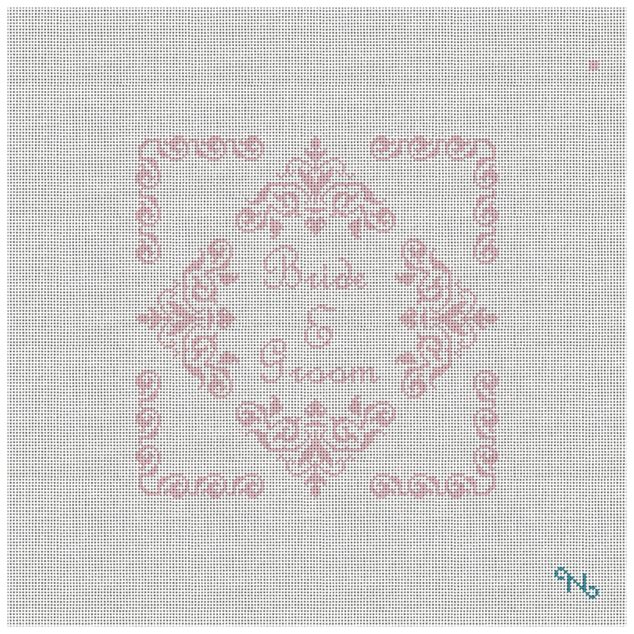 Poitiers Ring Bearer Pillow Needlepoint Kit
