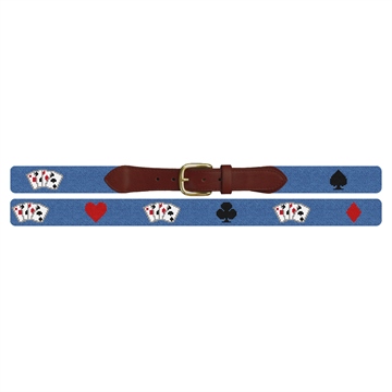 Poker Game Needlepoint Belt