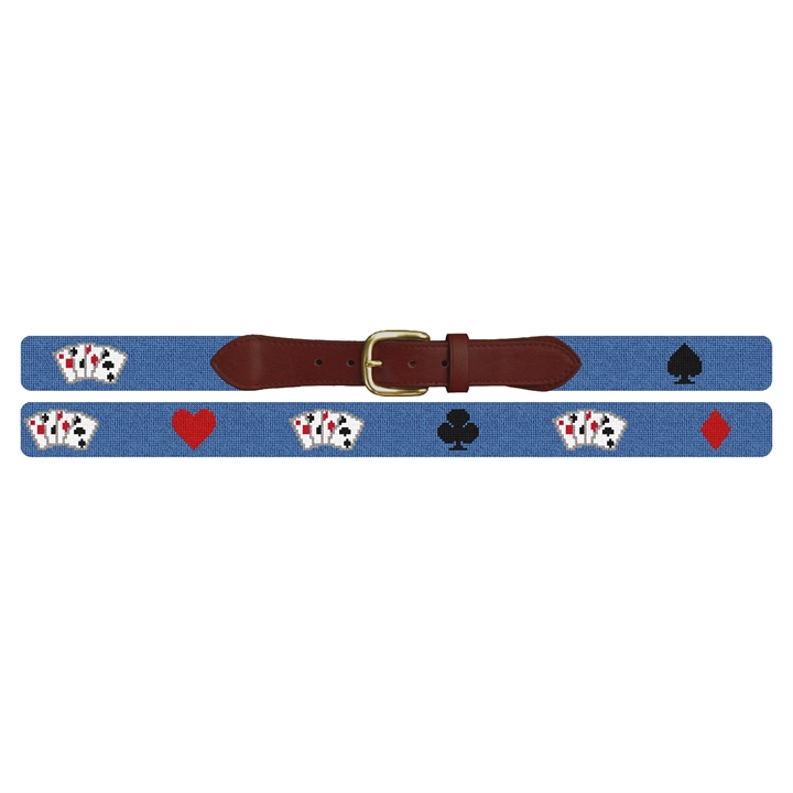 Poker Game Needlepoint Belt