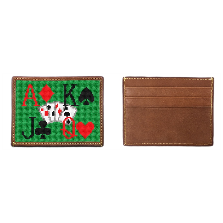 Poker Needlepoint Card Wallet