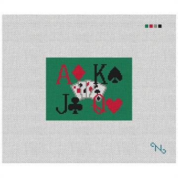 Poker Needlepoint Card Wallet Kit