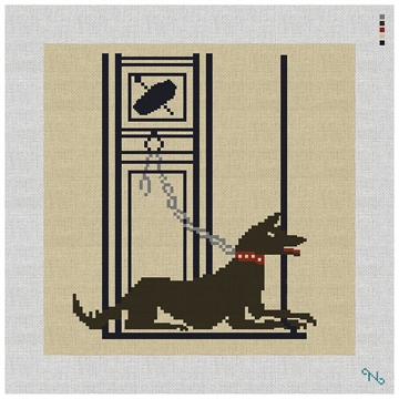 Pompeii Mosaic Guard Dog Needlepoint Pillow Kit