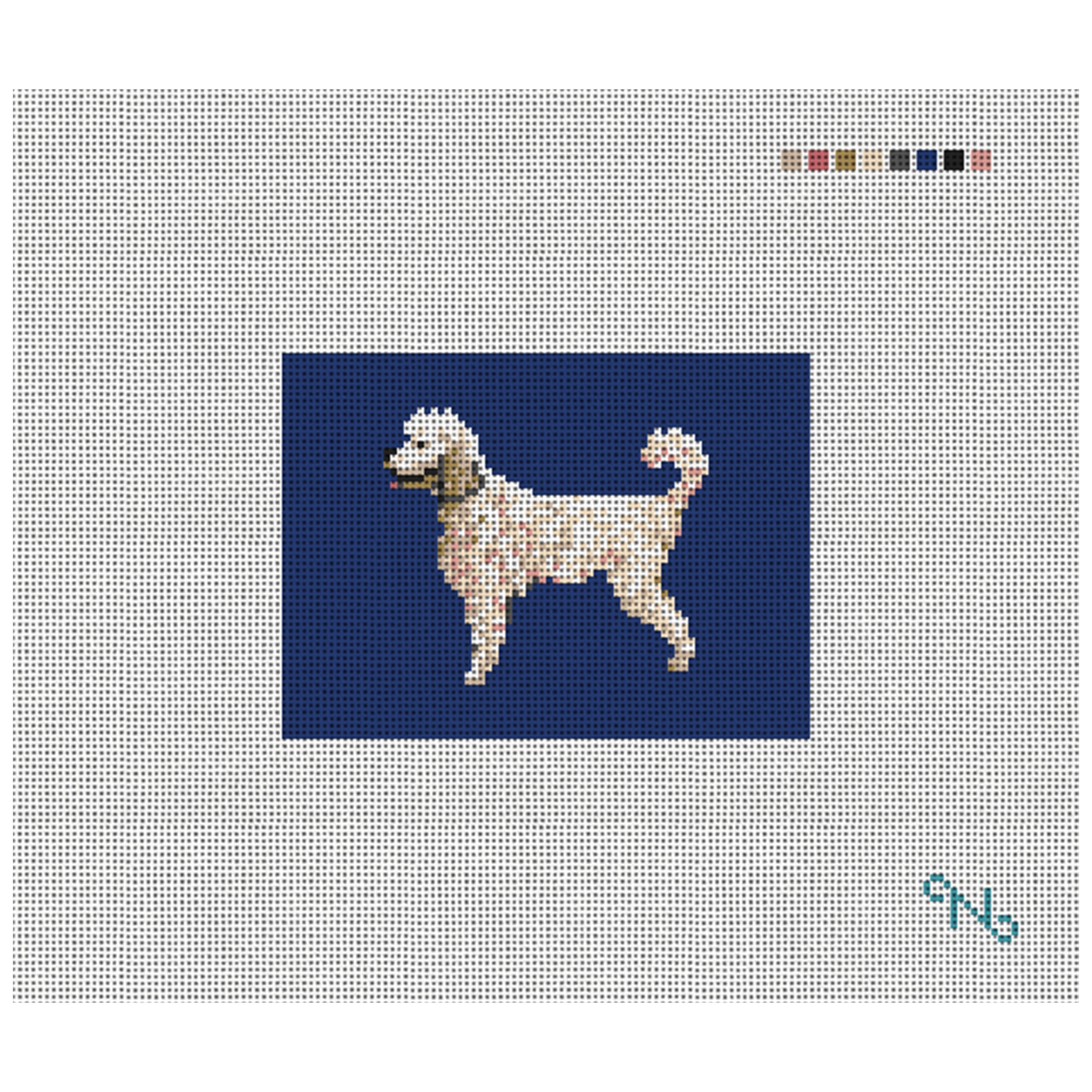 Poodle Needlepoint Card Wallet Kit