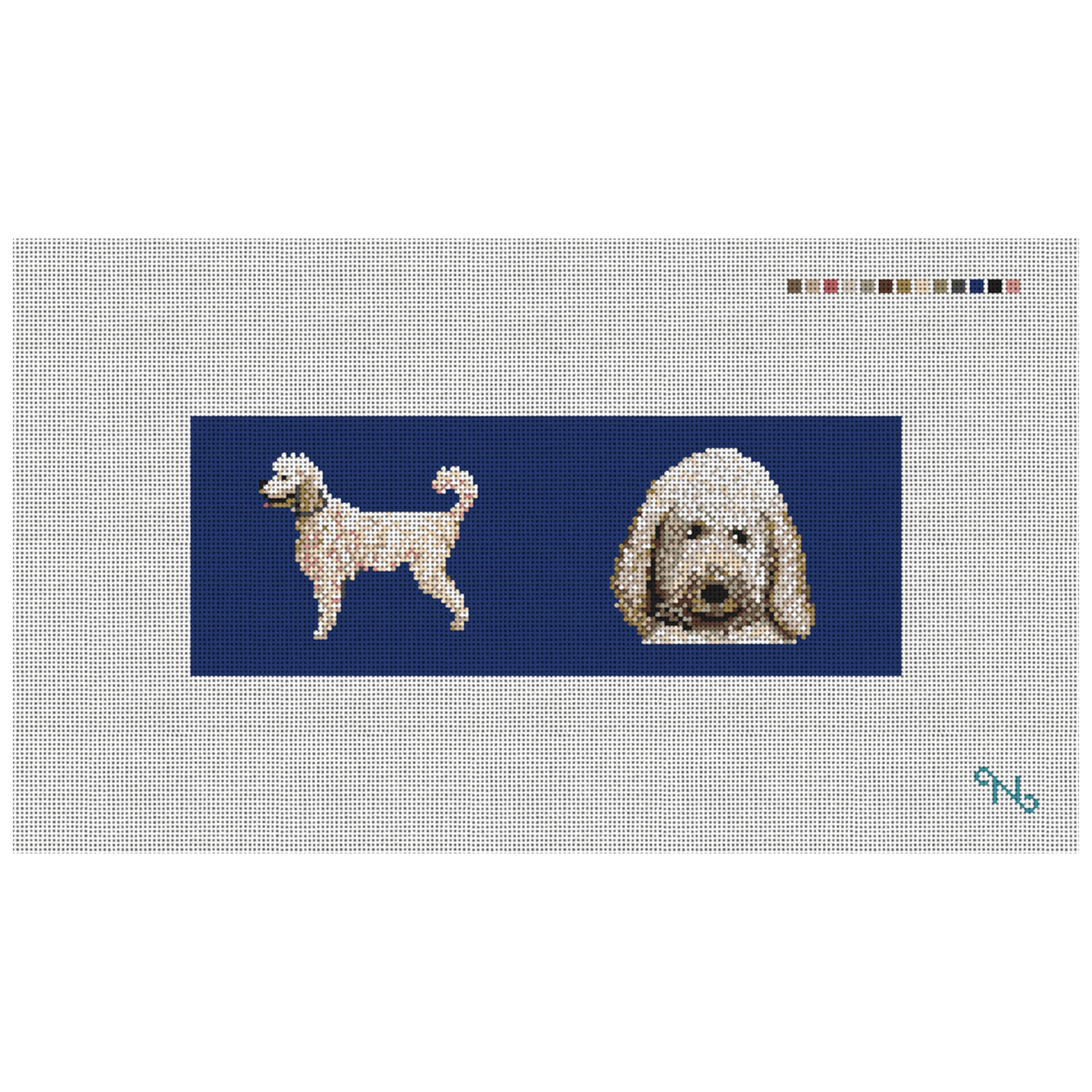 Poodle Needlepoint Wallet Kit
