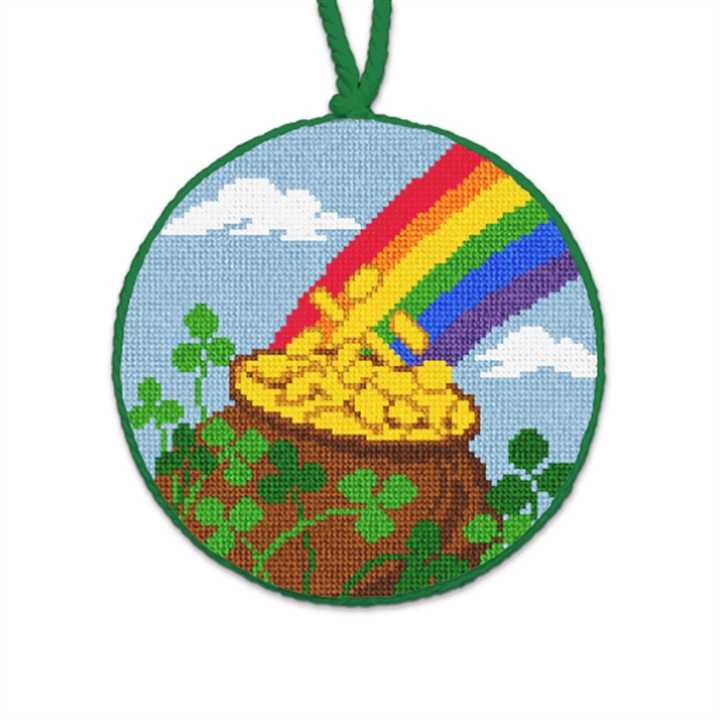 Pot of Gold Needlepoint Ornament 