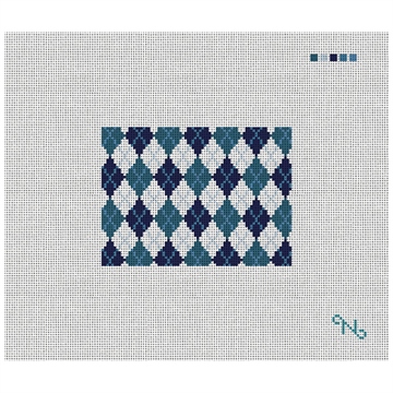 Preppy Argyle Needlepoint Card Wallet Kit