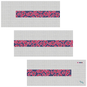 Preppy Floral Pinstripe Needlepoint Belt Kit