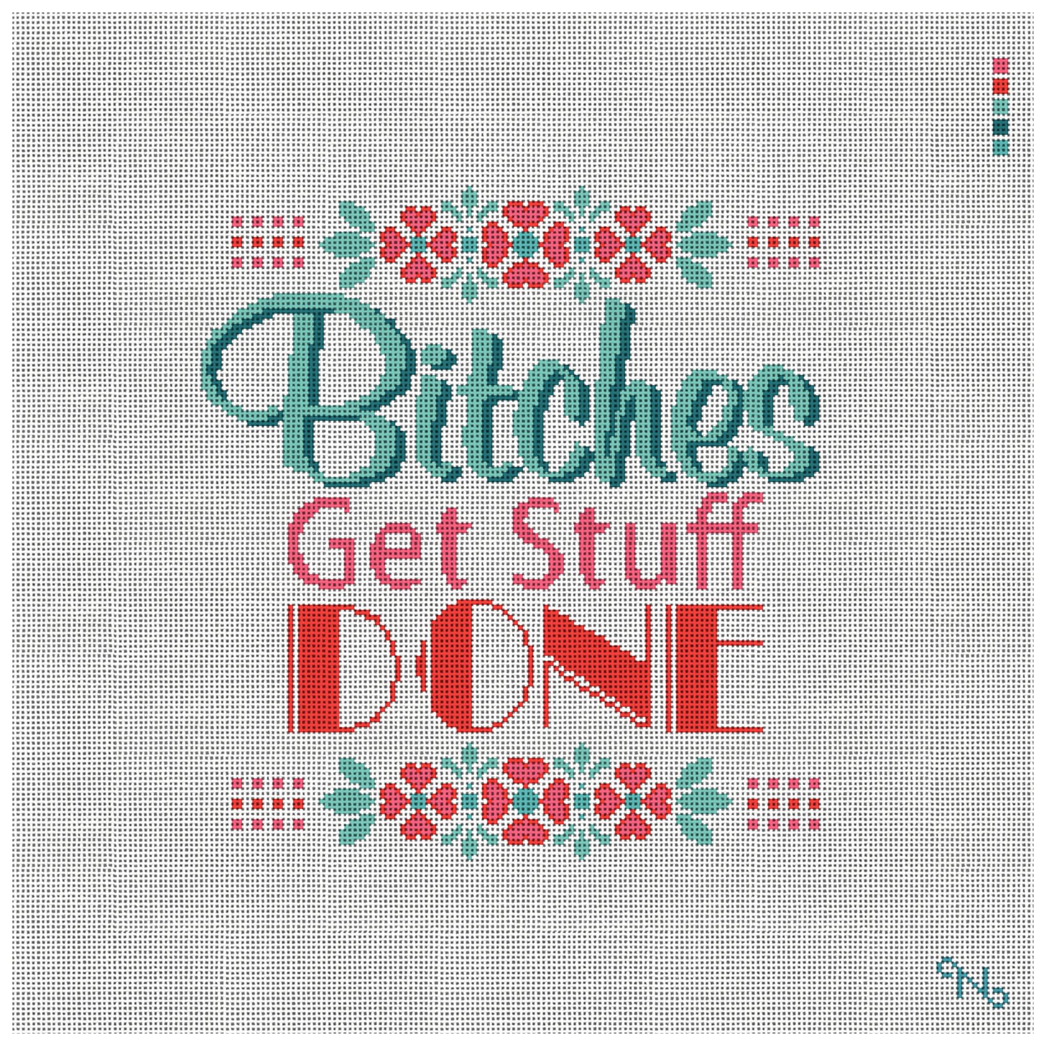 Preppy Ideas Needlepoint Pillow Kit
