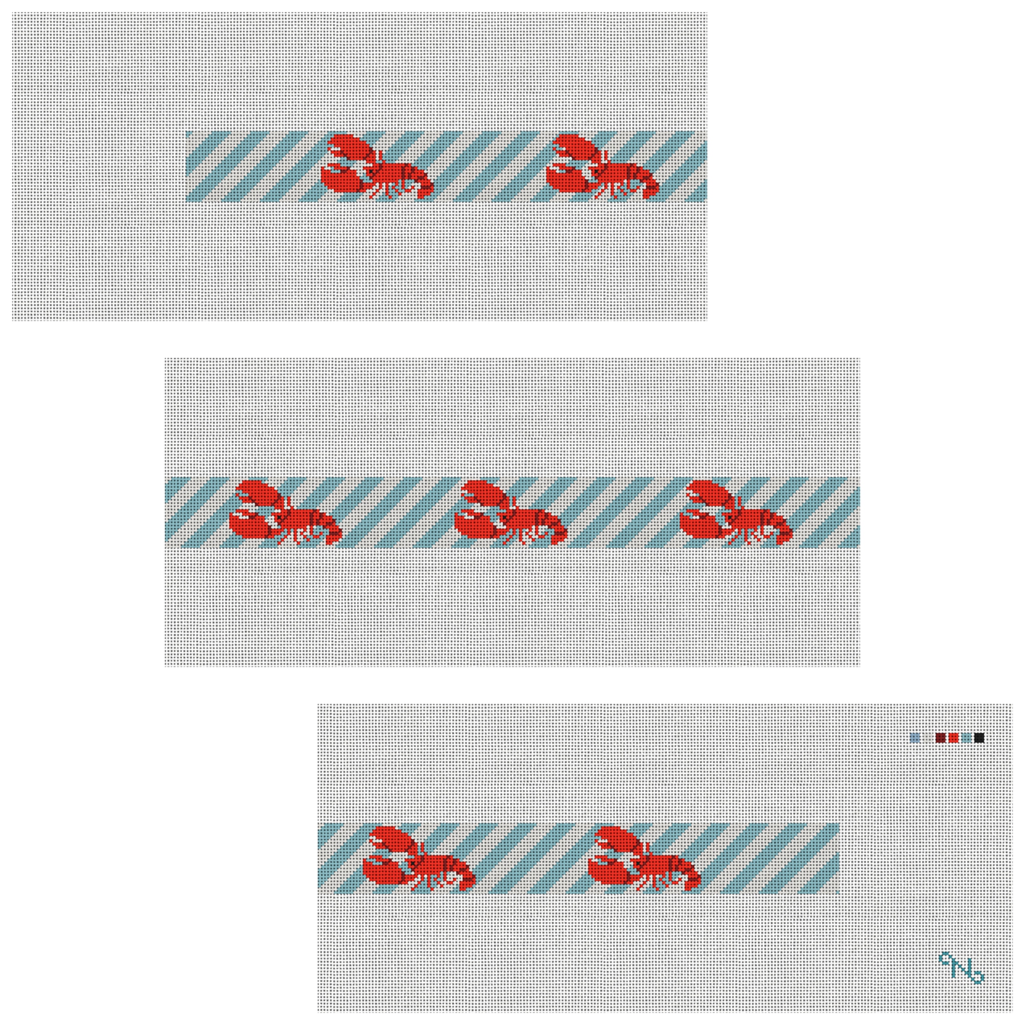 Preppy Lobster Needlepoint Belt Kit