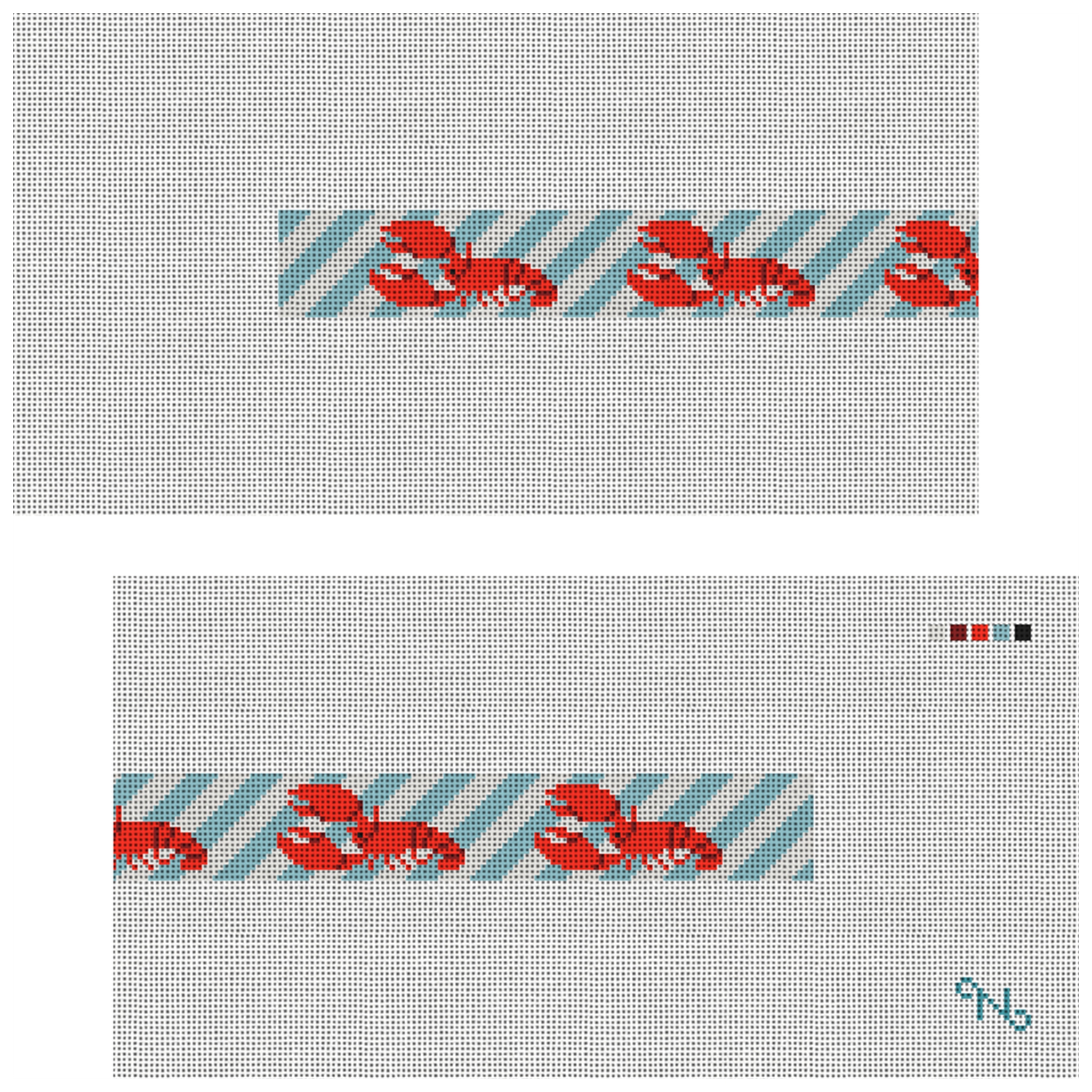 Preppy Lobster Needlepoint Dog Collar Kit