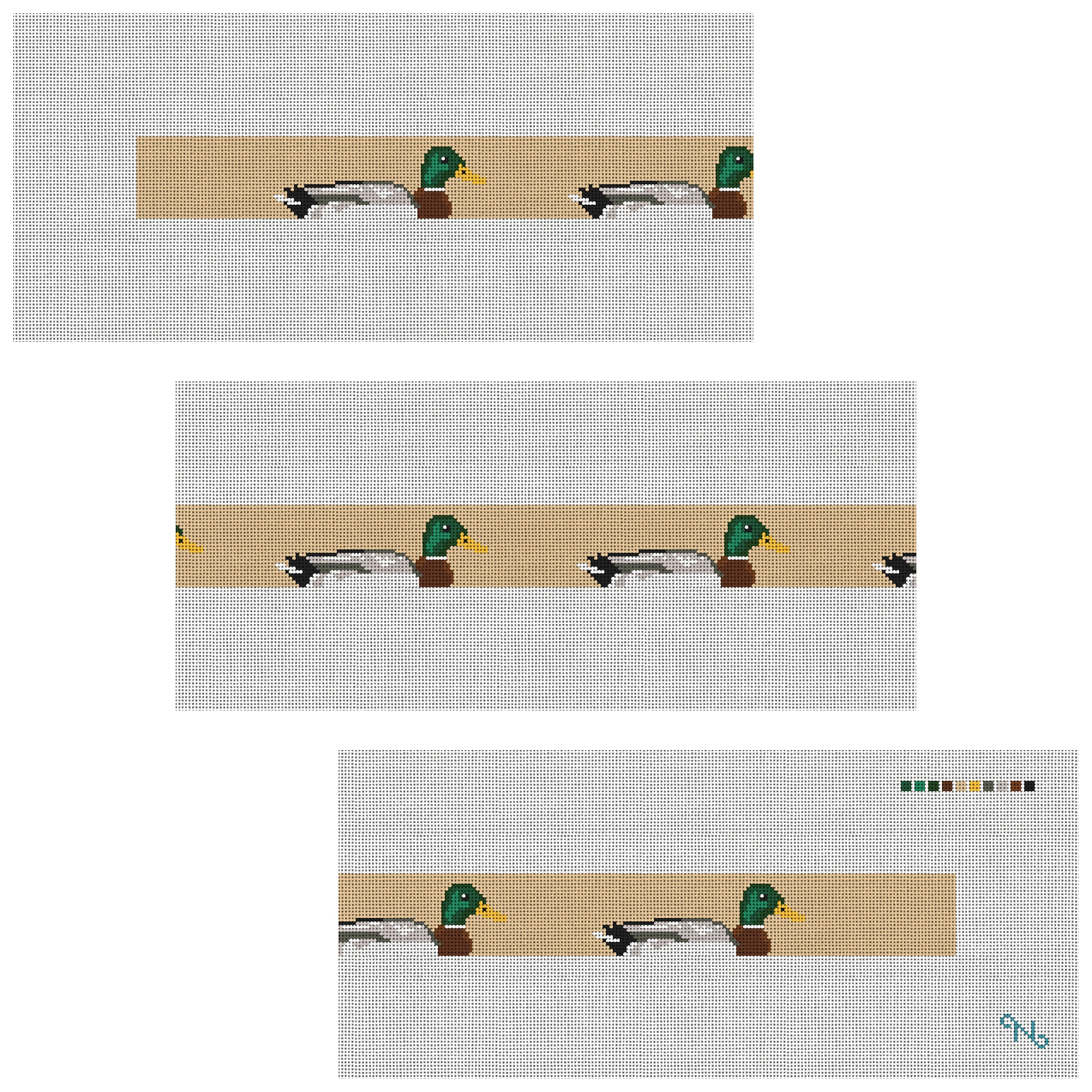 Preppy Mallard Needlepoint Belt Kit