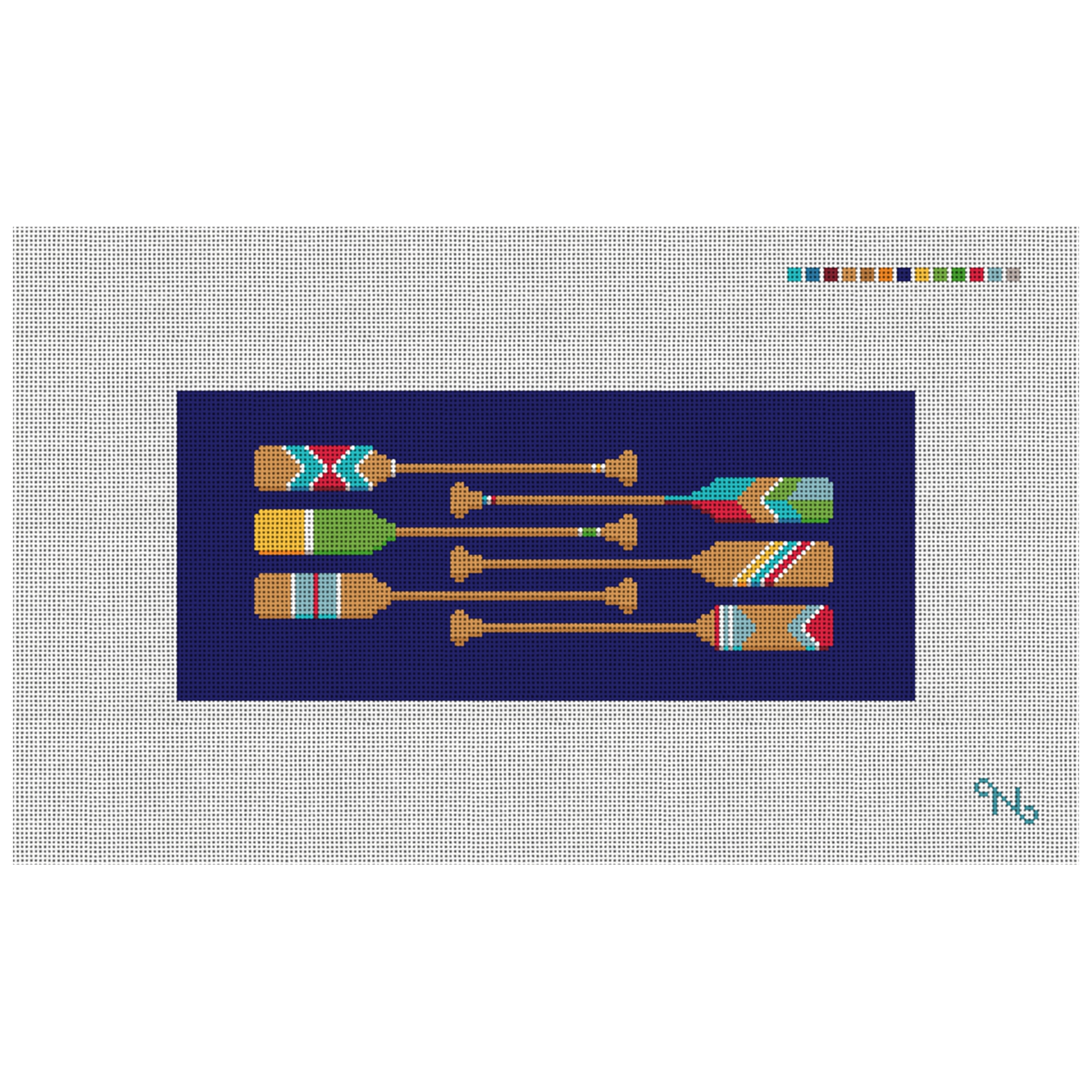 Preppy Paddle Needlepoint Flask Kit