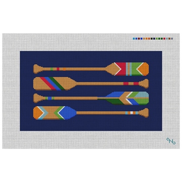 Preppy Paddle Needlepoint Pillow Kit