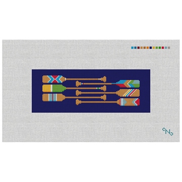 Preppy Paddle Needlepoint Wallet Kit