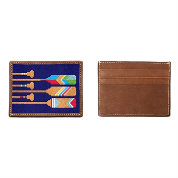 Preppy Paddles Needlepoint Card Wallet