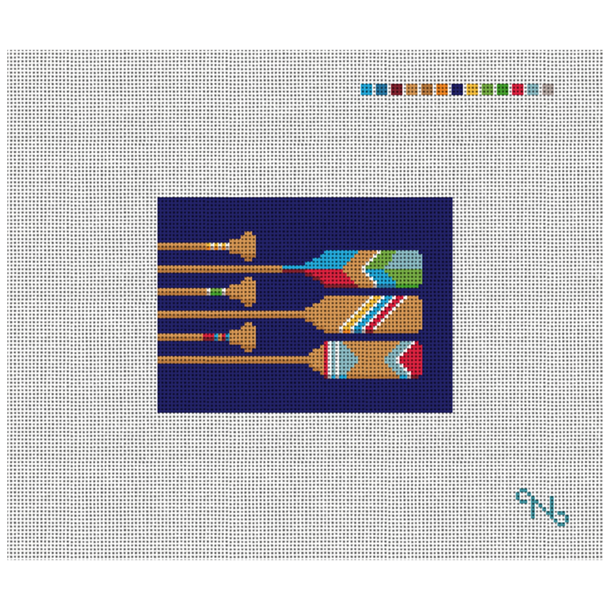 Preppy Paddles Needlepoint Card Wallet Kit