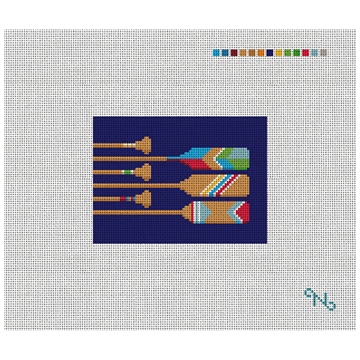 Preppy Paddles Needlepoint Card Wallet Kit