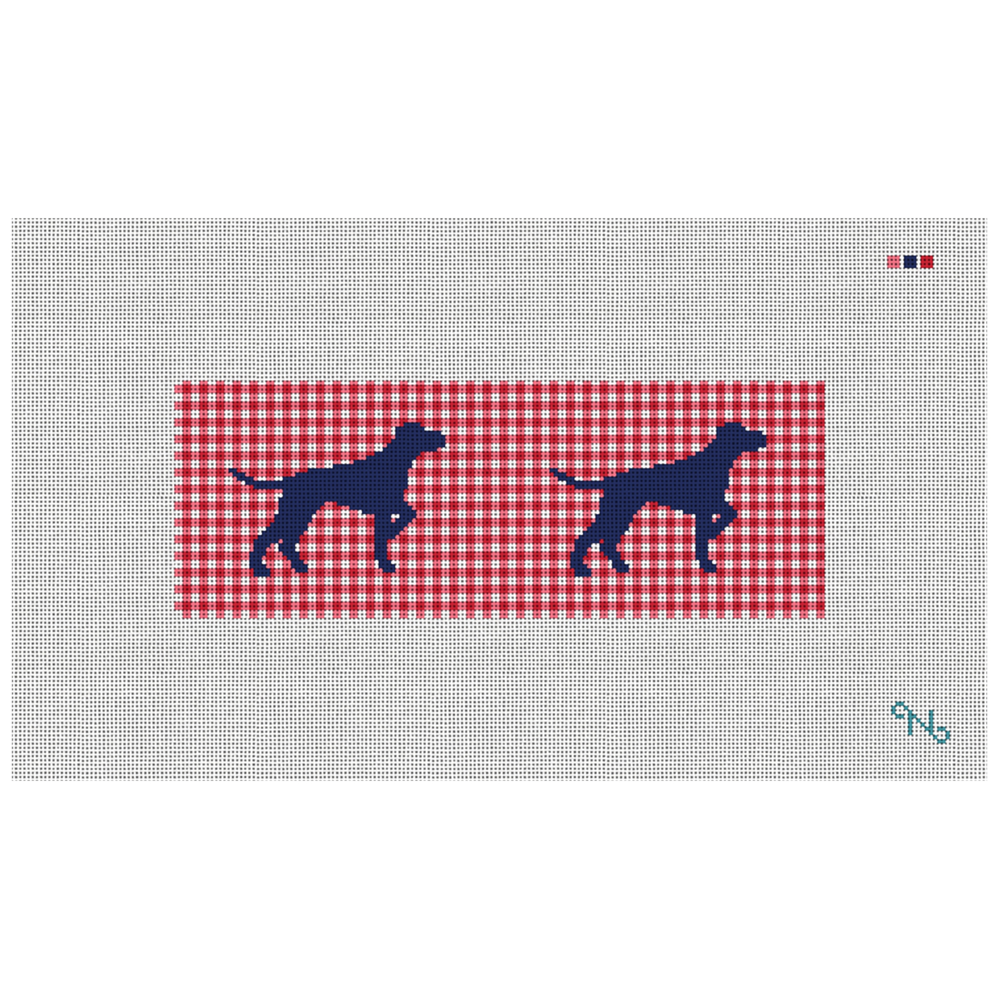 Preppy Pointing Dog Needlepoint Wallet Kit