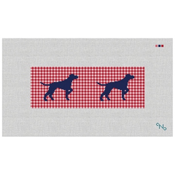 Preppy Pointing Dog Needlepoint Wallet Kit