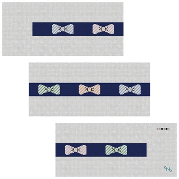 Preppy Seersucker Bow Ties Needlepoint Belt Kit