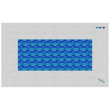 Preppy Whale Needlepoint Flask Kit